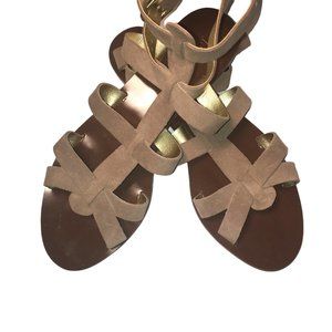 🌴 J. Crew Taupe Suede Gladiator Sandals